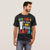 T-shirt 100 Jours D'École Pas Prob llama Llama Enseignant (Devant entier)