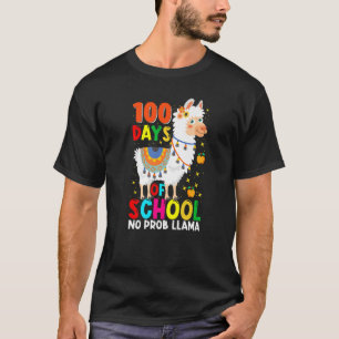 T-shirt 100 Jours D'École Pas Prob-llama Llama Enseignant