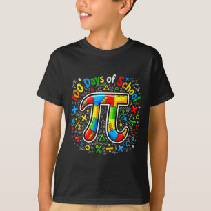 T-shirt 100 jours d'école Pi Math Drip Drôle 100 jours Enf