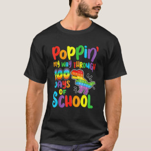 T-shirt 100 Jours D'École Pop It Fidget Poppin Mon Chemin