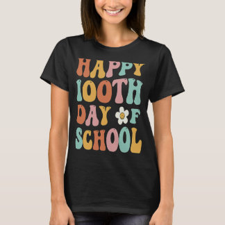 T-shirt 100 Jours d'École Pour Enseignant Élève Rétro Vint