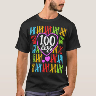 T-shirt 100 jours d'école pour enseignants femmes comptage