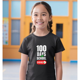T-shirt 100 jours d'école pour filles enfants