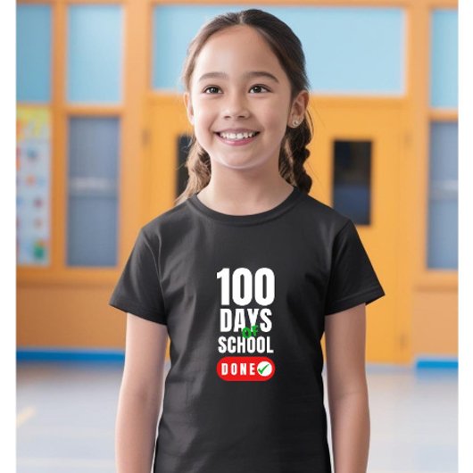 T-shirt 100 jours d'école pour filles enfants
