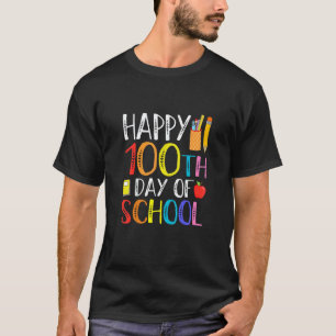 T-shirt 100 jours d'école pour l'enseignant Enfant heureux