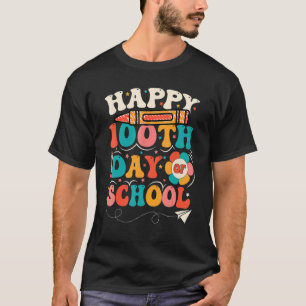 T-shirt 100 Jours D'École Pour Les Enfants Enseignants Joy