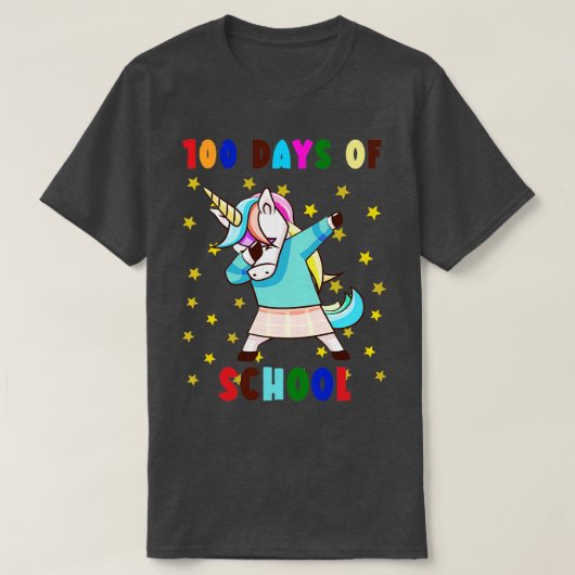 T-shirt 100 Jours D'École Pour Les Filles 2 (Design devant)