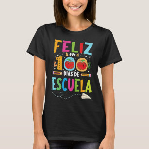 T-shirt 100 jours d'école professeur en espagnol