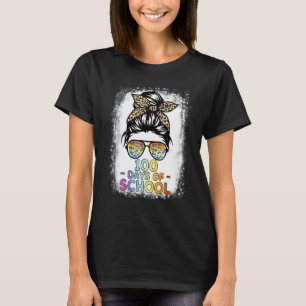 T-shirt 100 Jours D'école Professeur Femmes Chignon Sale L