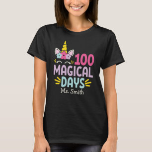 T-shirt 100 jours d'école  Professeur Unicorn personnalis