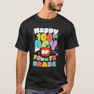 T-shirt 100 Jours D'école Quatrième Année Enseignant Plus