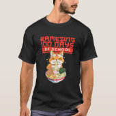 T-shirt 100 Jours D'École - Shiba Inu Chien Ramen (Devant)