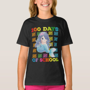 T-shirt 100 jours d'école sirène enseignant élève