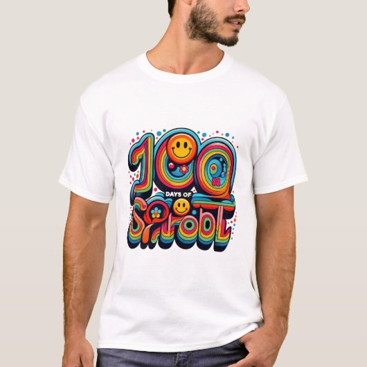 T-shirt 100 Jours d'école Tee - Célébration manuelle (Devant)