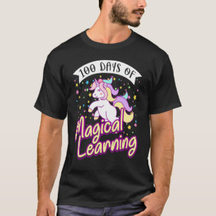 T-shirt 100 Jours D'École Unicorn Magical Learning School