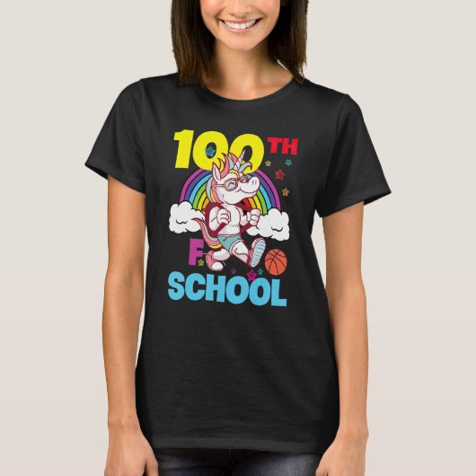 T-shirt 100 Jours D'École Unicorne 100 Jours Smarter 100e (Devant)