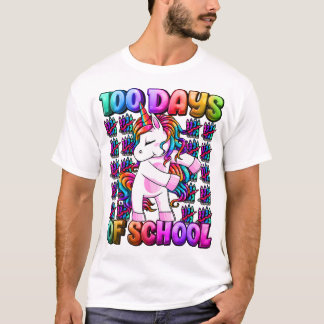 T-shirt 100 Jours D'École Unicorne 100 Jours Smarter 100E