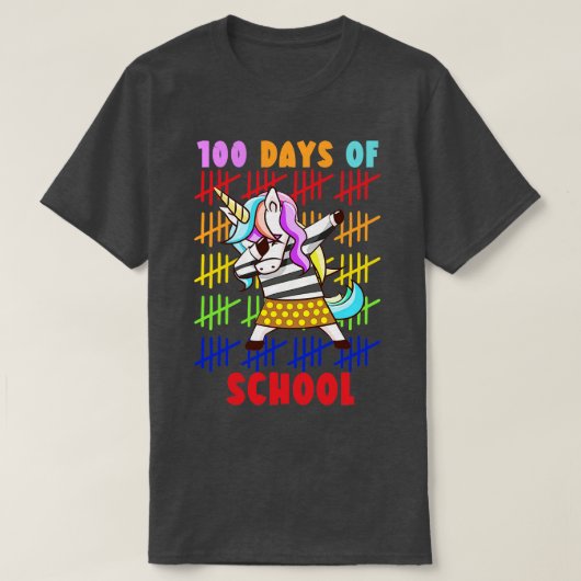 T-shirt 100 Jours D'École Unicorne 2 (Design devant)