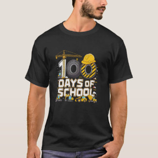 T-shirt 100 Jours D'école Véhicules De Construction Étudia