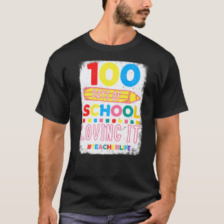 T-shirt 100 jours d'école & Vie d'enseignant adorée Enfant
