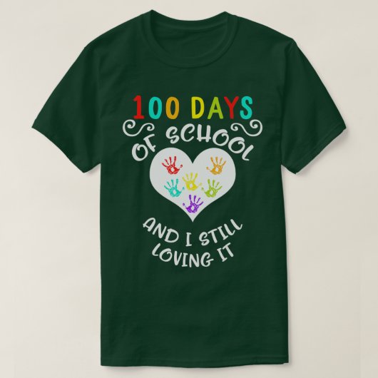 T-shirt 100 Jours D'École Virtual Enseignant Distance Appr (Design devant)