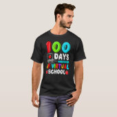 T-shirt 100 jours d'école virtuelle drôle 100ème jour d'éc (Devant entier)