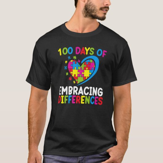 T-shirt 100 Jours D'Embracement Des Différences Iep 100e J (Devant)