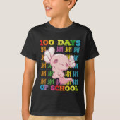 T-shirt 100 Jours D'Enseignant Axolotl (Devant)