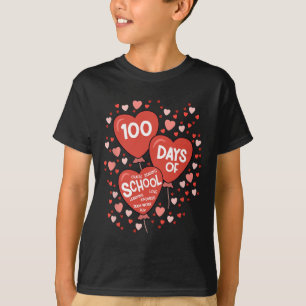 T-shirt 100 Jours D'Enseignant Comptent Coeurs Enseignemen