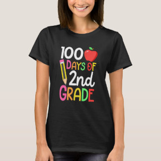 T-shirt 100 Jours D'Enseignant De Deuxième Année 100E Jour