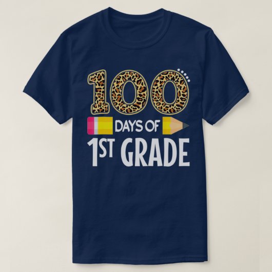 T-shirt 100 Jours D'Enseignant De Première Année 100E Jour (Design devant)