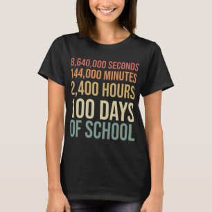 T-shirt 100 Jours d'Enseignant Outfit 80s Retro Vintag