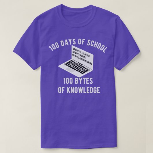 T-shirt 100 Jours D'Ordinateur Ordinateur Ordinateur Porta (Design devant)