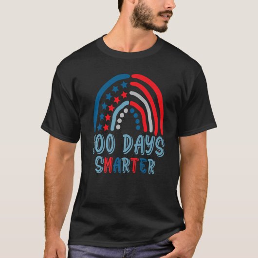 T-shirt 100 Jours Drapeau américain plus intelligent Arc-e (Devant)
