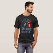 T-shirt 100 Jours Drapeau américain plus intelligent Arc-e (Devant entier)