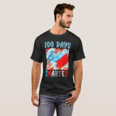 T-shirt 100 Jours Drapeau américain plus intelligent Joyeu (Devant entier)