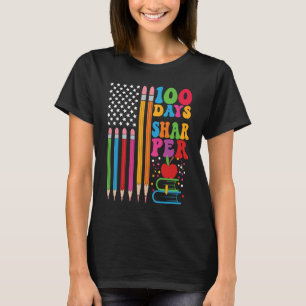 T-shirt 100 Jours Drapeau Plus Sharper Professeur Joyeux 1