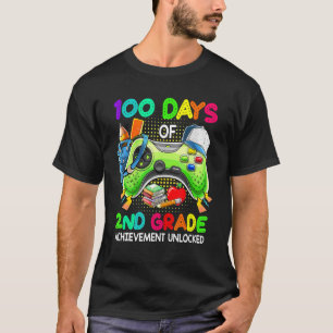T-shirt 100 Jours D'Une Réussite De 2Ème Année Gamer Non v