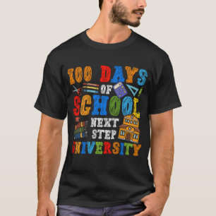 T-shirt 100 jours d'université de l'étape du réseau scolai