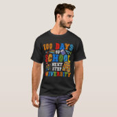 T-shirt 100 jours d'université de l'étape du réseau scolai (Devant entier)
