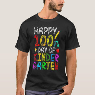 T-shirt 100 Jours École maternelle Étudiants enseignant 10