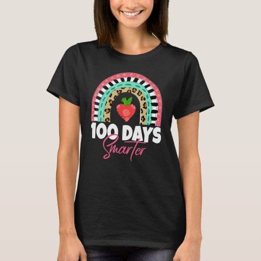 T-shirt 100 Jours Enseignant intelligent Garçons Filles Ar (Devant)
