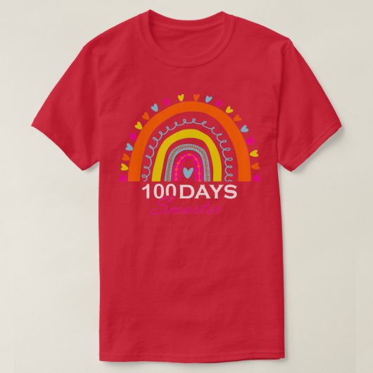 T-shirt 100 jours enseignant plus intelligent 100 jours d' (Design devant)