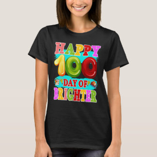 T-shirt 100 Jours Enseignants plus brillants Enfants Joyeu
