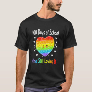 T-shirt 100 Jours Et Toujours Aimer Il Arc-En-Ciel Fidget