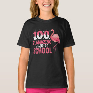 T-shirt 100 jours flamboyants de professeur flamant rose d