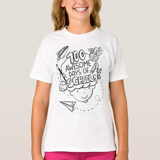 T-shirt 100 jours incroyables d'école (Devant)