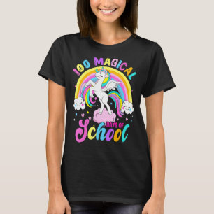 T-shirt 100 Jours Magiques De L'École Unicorn Rainbow Stud