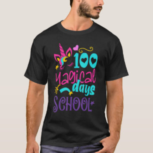 T-shirt 100 jours magiques de l'enseignante unicorne écoli