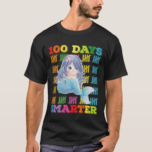 T-shirt 100 Jours Mermaid Smarter 100ème Jour De L'École (Devant)